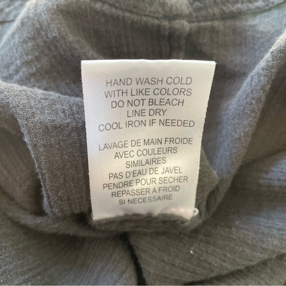 Joie Caviar Black Cotton Peasant 3/4 Sleeve Tassel Neck Ynes Embroidery Blouse S - Picture 7 of 9